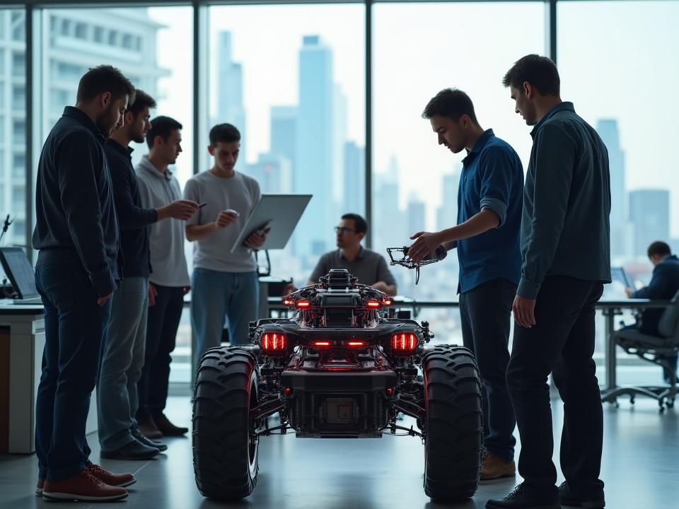 PeakBot Innovations expert team working in the Toronto robotics lab